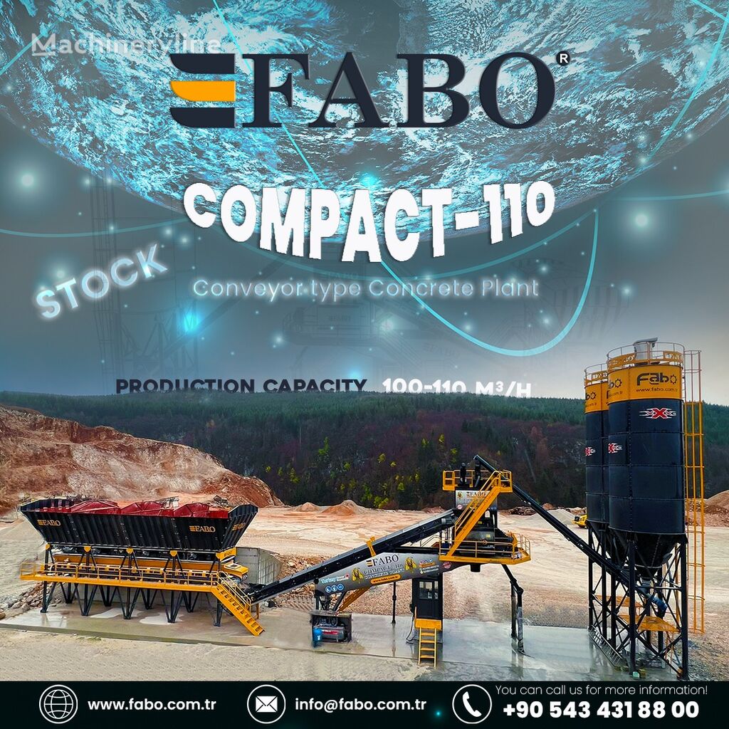 nova FABO  COMPACT-110 CONCRETE PLANT | CONVEYOR TYPE fabrika betona