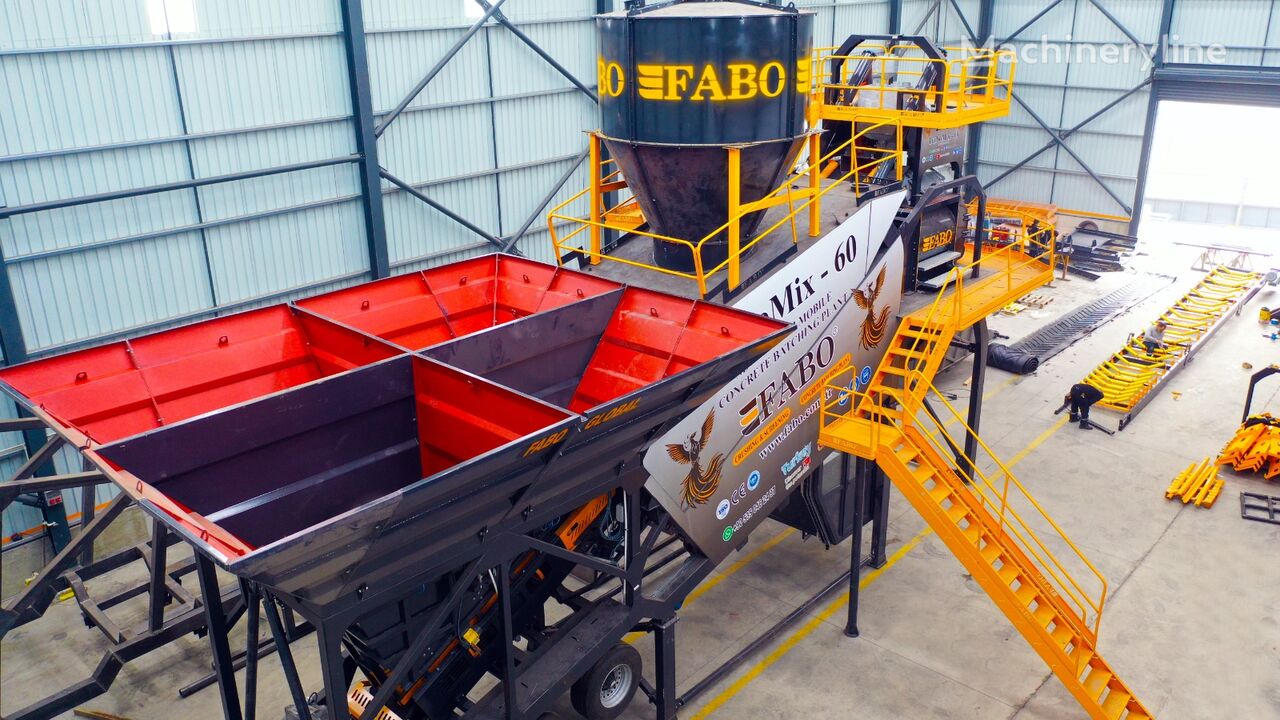 nova FABO TURBOMIX-60 MOBILE CONCRETE BATCHING PLANT | READY IN STOCK fabrika betona