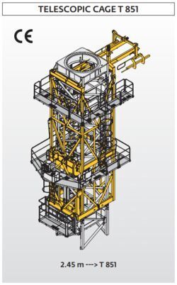 Potain Telescoping equipment T851 for rental toranjska dizalica