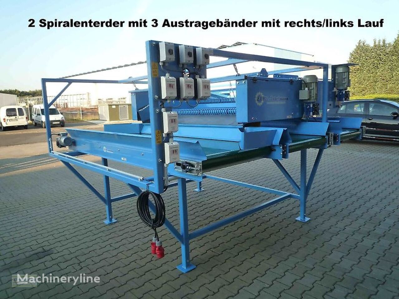 nova EURO-Jabelmann Doppelter Spiralwalzenenterder mit Austragebänder, NEU mašina za pranje povrća