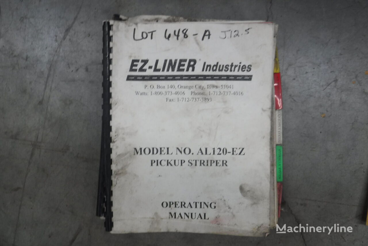 uputstvo za upotrebu za EZ LINER AL-120EZ mašine za obeležavanje puteva
