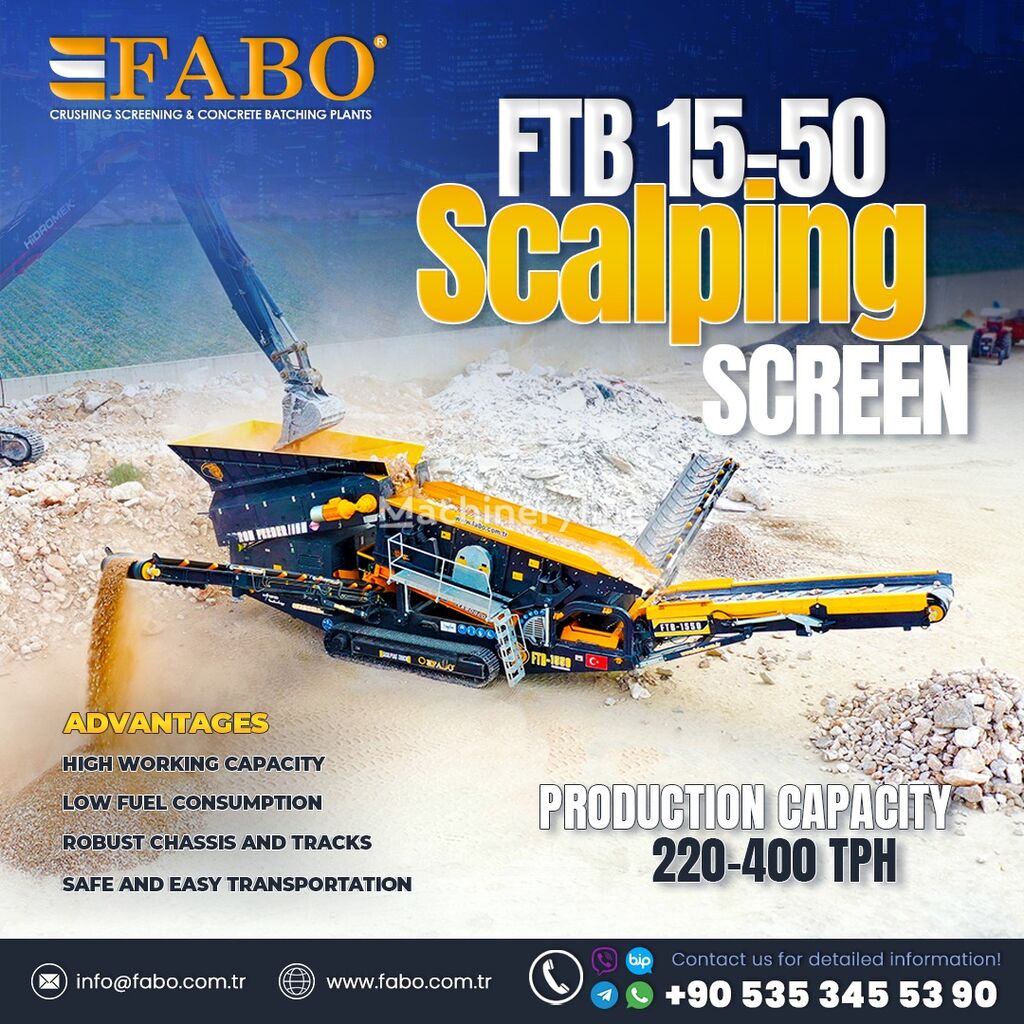 novo FABO FTB-1550 MOBILE SCALPING SCREEN  postrojenje za drobljenje