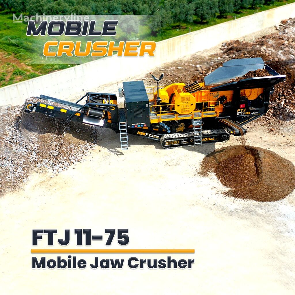 novo FABO FTJ 11-75 MOBILE JAW CRUSHER 150-300 TPH | AVAILABLE IN STOCK postrojenje za drobljenje