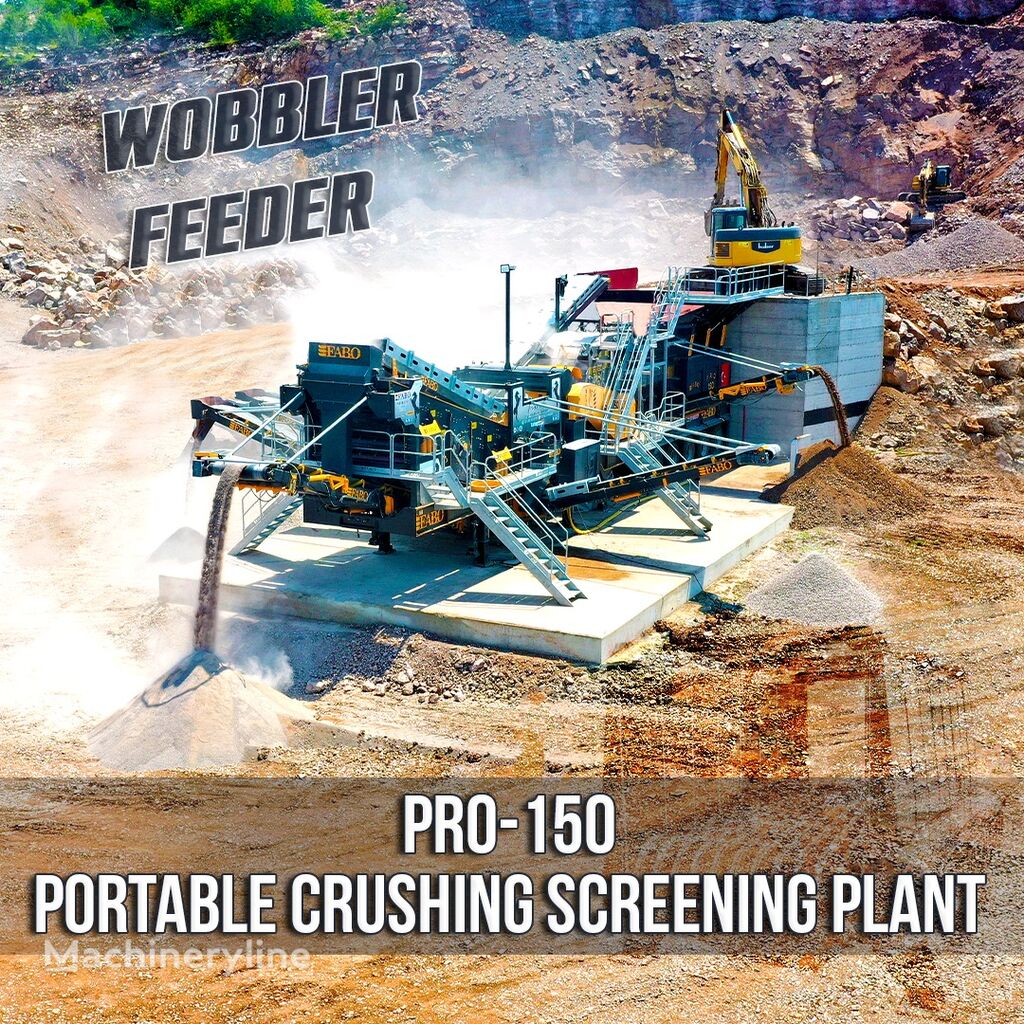 novo FABO PRO-150 MOBILE CRUSHING SCREENING PLANT WITH WOBBLER FEEDER postrojenje za drobljenje